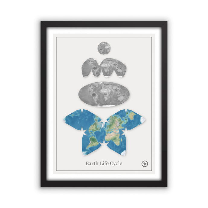 Earth Life Cycle Map Print